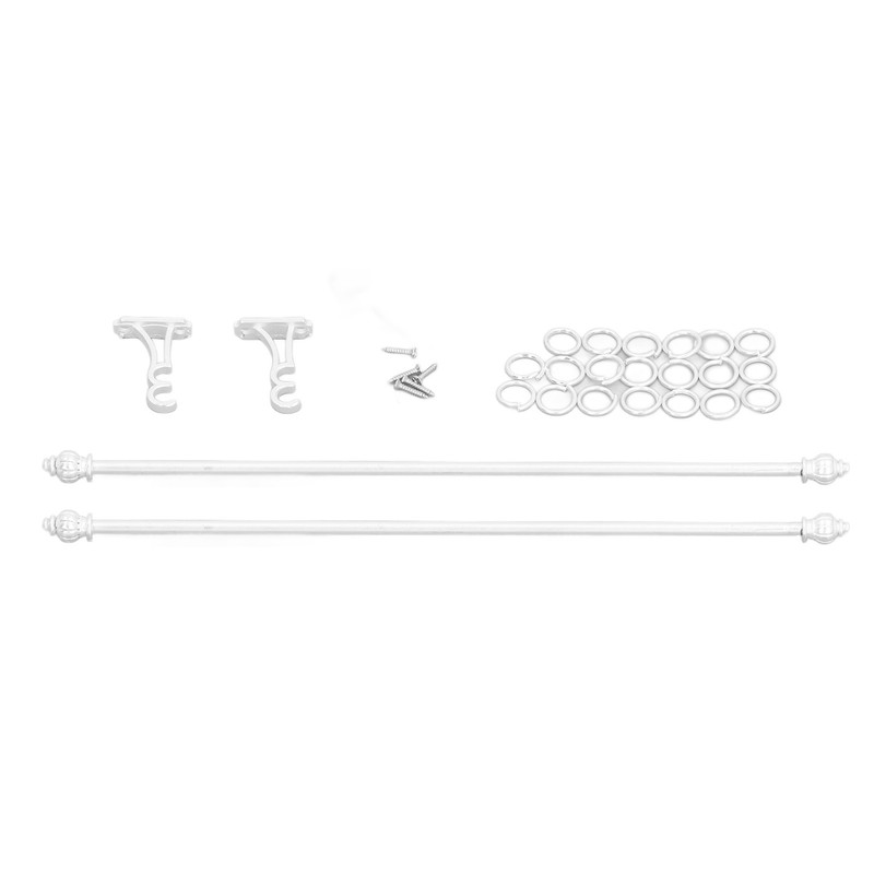 Miniature Curtain Rods 1/12 Scaled Simulation Alloy Dollhouse Double Layer