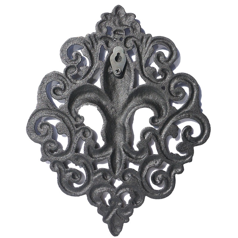 Lulu Decor, Cast Iron Fleur De Lis Decoration Plaque (Plaque)