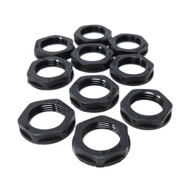M20 20mm Nylon Locknut (Polyamide), Pack of 10 – Durable, Lightweight Fastening Solution (Black)