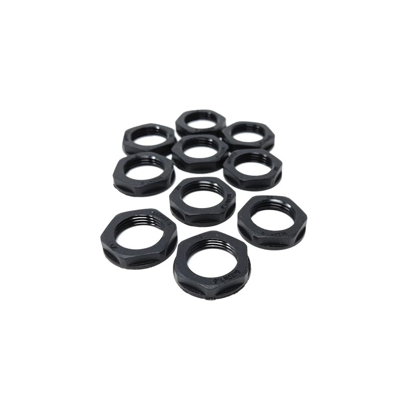 M20 20mm Nylon Locknut (Polyamide), Pack of 10 – Durable,