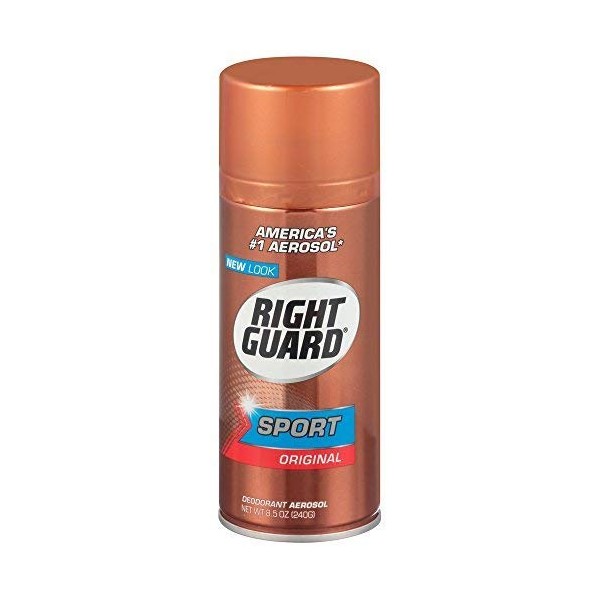 Right Guard Sport Deodorant, Aerosol, Original 8.5 oz (Pack of 2)