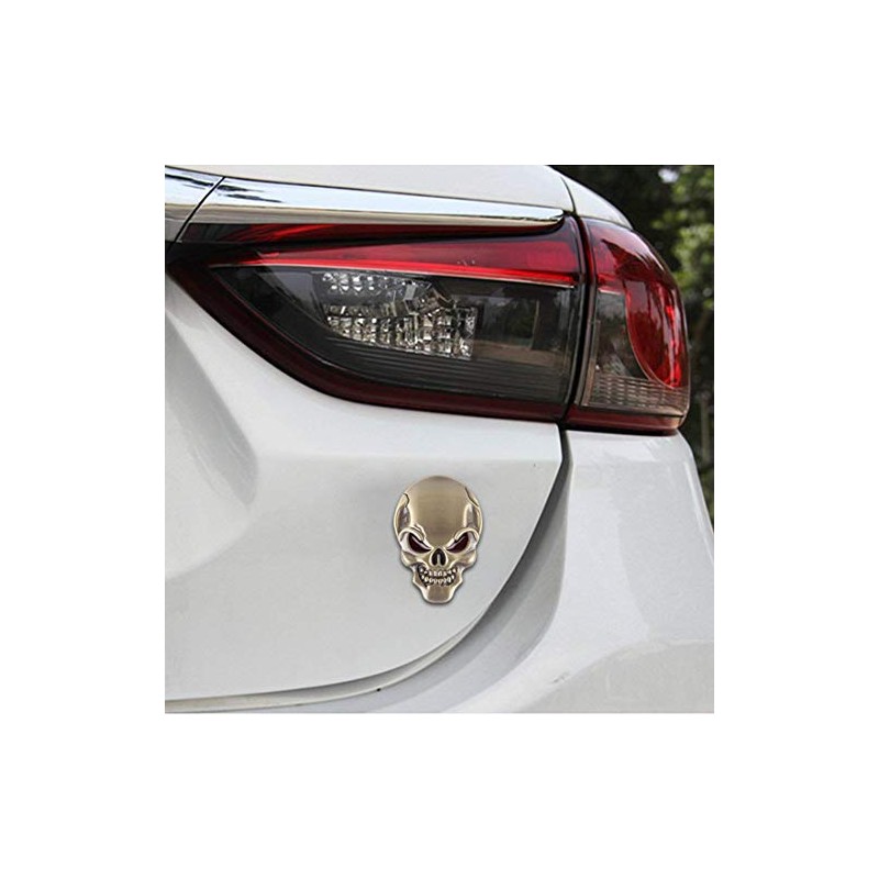 3D Metall Skull Totenkopf Sticker Emblem Badge Aufkleber PKW KFZ
