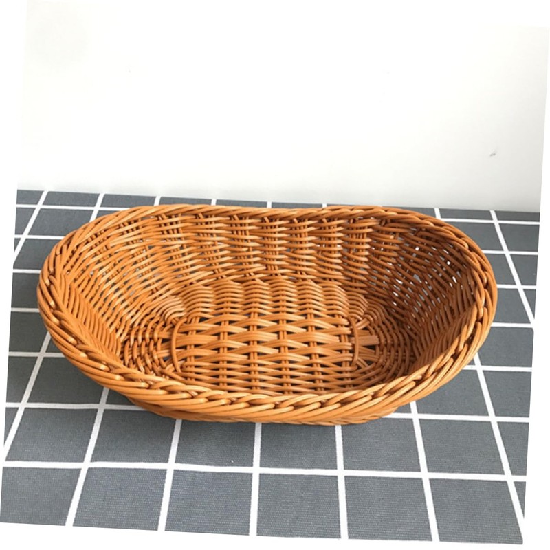 Ciieeo 1Pc Mini Decorative Basket Handmade Weaving Props for Easter