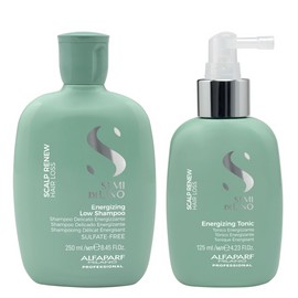 Alfaparf Milano Semi Di Lino Scalp Renew Energizing Shampoo and Tonic Duo Bundle