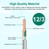 MOOKEERF 12/3 MC Cable with Ground - 25FT Pure Copper