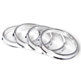 Circuit Performance Hub Centric Rings (4 Pack) - 76.1 to 64.1 Silver Aluminum Hubrings - Compatible with Honda Civic, Accord, Most Acura with 64.1mm Vehicle Hub Using Wheels with 76.1mm Centerbore