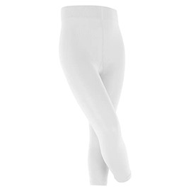 FALKE Girl's Cotton Touch Plain Leggings, White (White 2000), 7 Years (Manufacturer size: 122-128)