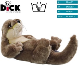 Carl Dick Otter liegend, Plüschtier, Kuscheltier ca. 22cm, 32cm mit Schwanz 1821001