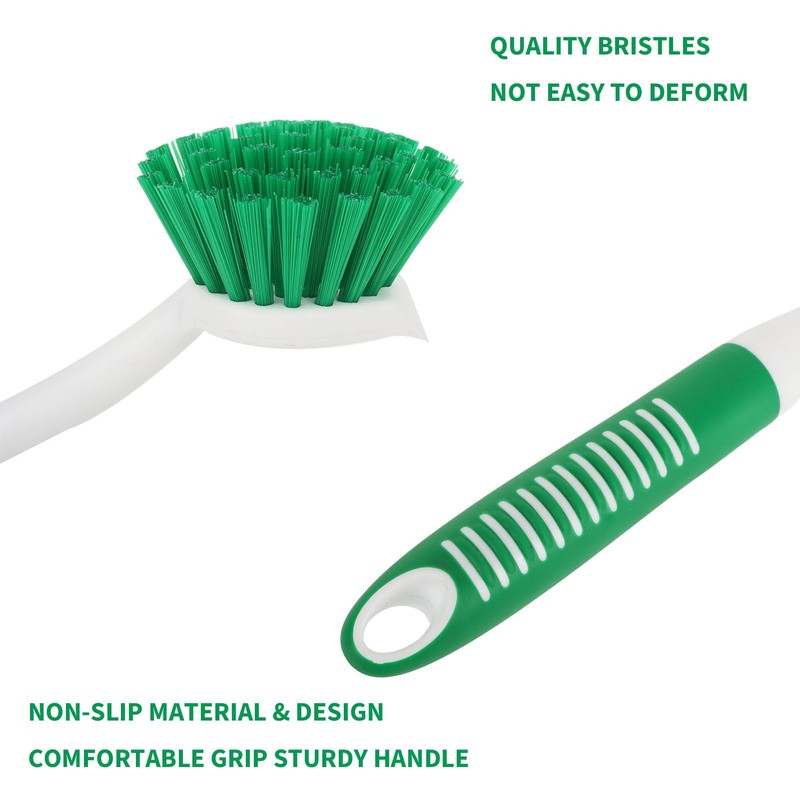 Dish Brush with Handle, 2 Pack Dish Cleaning Brushes with