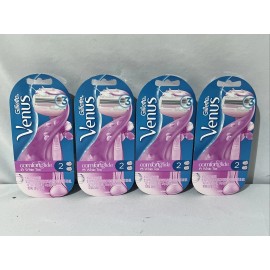 Gillette Lot of 4 Gillette Venus Comfort Glide White Tea, 1 Handle/2 Cartridges Each