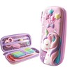Unicorn Pencil Case, Pen Case, Girls, Pink, Pencil Case, 3D