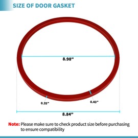 2340 Autoclave Sterilizers Door Gasket Seal, Door Gasket Compatible with Tuttnauer Autoclaves 2340M 2340MK 2340E 2340EA 2340EK EZ9 EZ9K, Autoclave Parts #02610118 for Tuttnauer Sterilization Machine