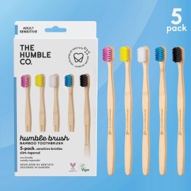The Humble Co. Bamboo Toothbrushes (5pk) – for Superior Oral...