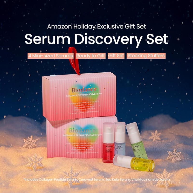 BIODANCE Serum Discovery Set: 4 Mini Serums Set, Holiday Christmas