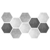Sanpyl Decorative Sticker Hexagonal Floor Sticker PVC Sticker Pack of