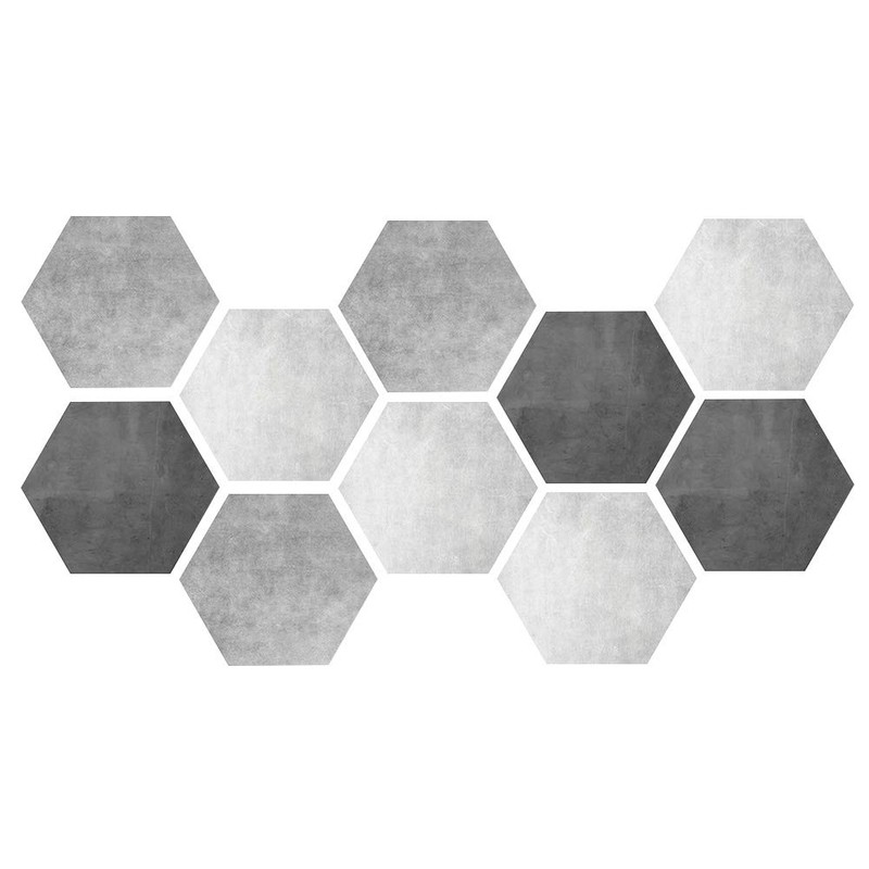 Sanpyl Decorative Sticker Hexagonal Floor Sticker PVC Sticker Pack of