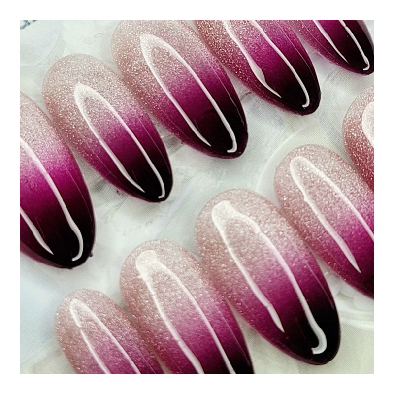 Magnetic gradient handmade nail tip - Stiletto M / 마그네틱