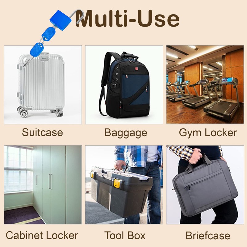 Suitcase Locks with Keys - Pack of 2 Small Padlock