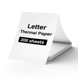Thermal Printer Paper 200 Sheets, 8.5x11 US Letter Folding Thermal Paper for MT610 & MT888 Printer,Compatible with iDPRT/HPRT/PRT Portable Printer and Other Thermal Document Printers