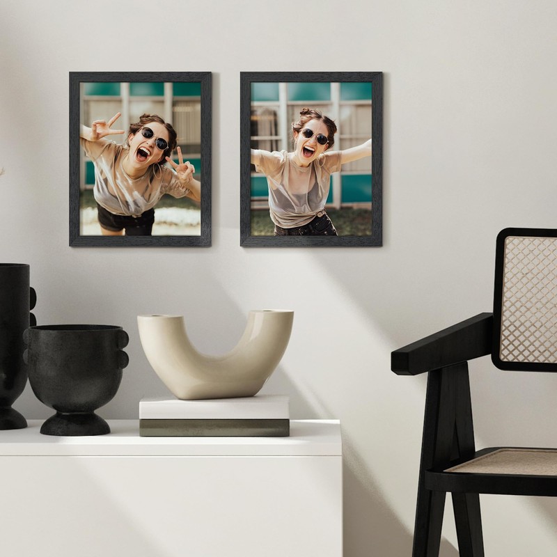 upsimples 8x10 Picture Frame, Wall Gallery Photo Frames with Engineered