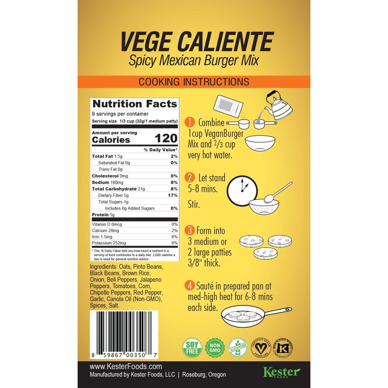 Vegan Burger (9 Patties) - Vege Caliente