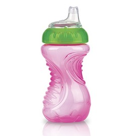 Nuby 889-100 Vaso Antiderrames Non Spill con Boquilla Suave 10 Oz, Rosa