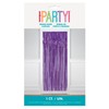 Unique 16858 Foil Fringe Door Curtain x 2 m-Deep Purple