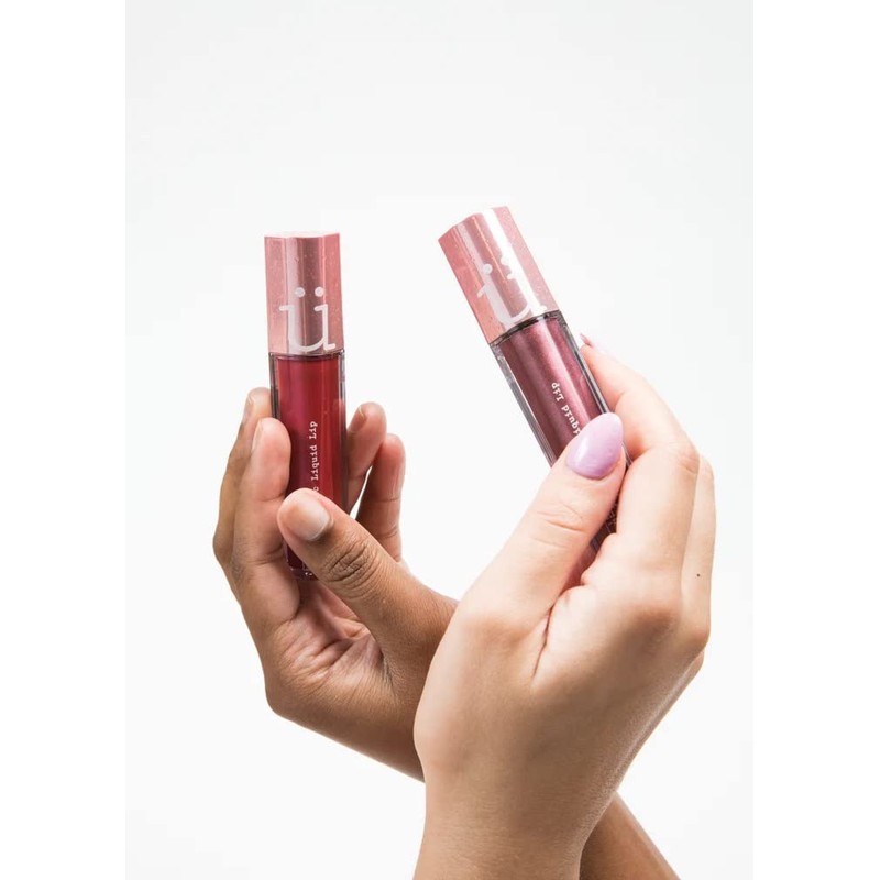 M2U NYC Lipstick, Long Lasting, Liquid, Metallic Finish, Red Purple-Wild