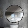 Edvivi Black Round Wall Mirror 24 Inch, Round Bathroom Mirror,
