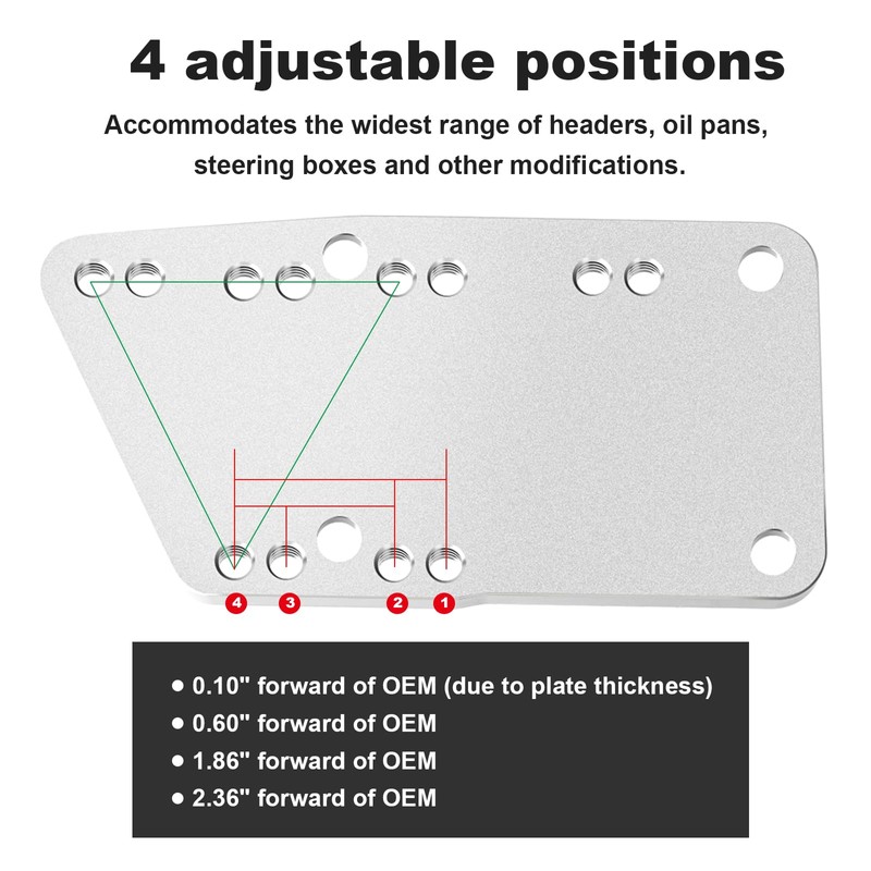 ZIBOPAR for LS Swap Motor Mounts Adapter Plates for SBC