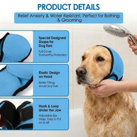 No Flap Ear Wraps for Dogs, Dog Ear Muffs Noise Protection & Anxiety Relief