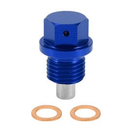 RATCHROLL 1 Set Universal Oil Drain Plug Anti Leakage Oil Pan Drain Bolt Screw Thread Repair with Gasket Magnetic Blue Aluminum Alloy Copper M14x1.5