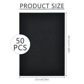 50 Sheets Black Card, A4 Card 300gsm Thick Card Stock for DIY Projects Arts and Crafts,Cards Making,Home or Office Printing