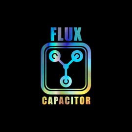 Flux Capacitor Sticker Vinyl Decal Notebook Car Laptop 3.5" x 5.5" (Holographic)