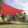 E&K Sunrise 12' x 12' Waterproof Sun Shade Sail-Red Rectangle