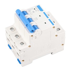 3 Pole Miniature Circuit Breaker Din Rail Mount Circuit Breaker Solar PV System Isolator MCB Safety Breaker AC 400V (6A)