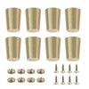 T Tulead 8PCS Brass Mini Furniture Rubber Bumper Feet Cutting