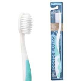 MOUTHWATCHERS Manual Toothbrush for Adults, Ultra CleanToothbrush with Flossing Bristles, Good for Sensitive Teeth and Gums, Turqoise, 1 Each