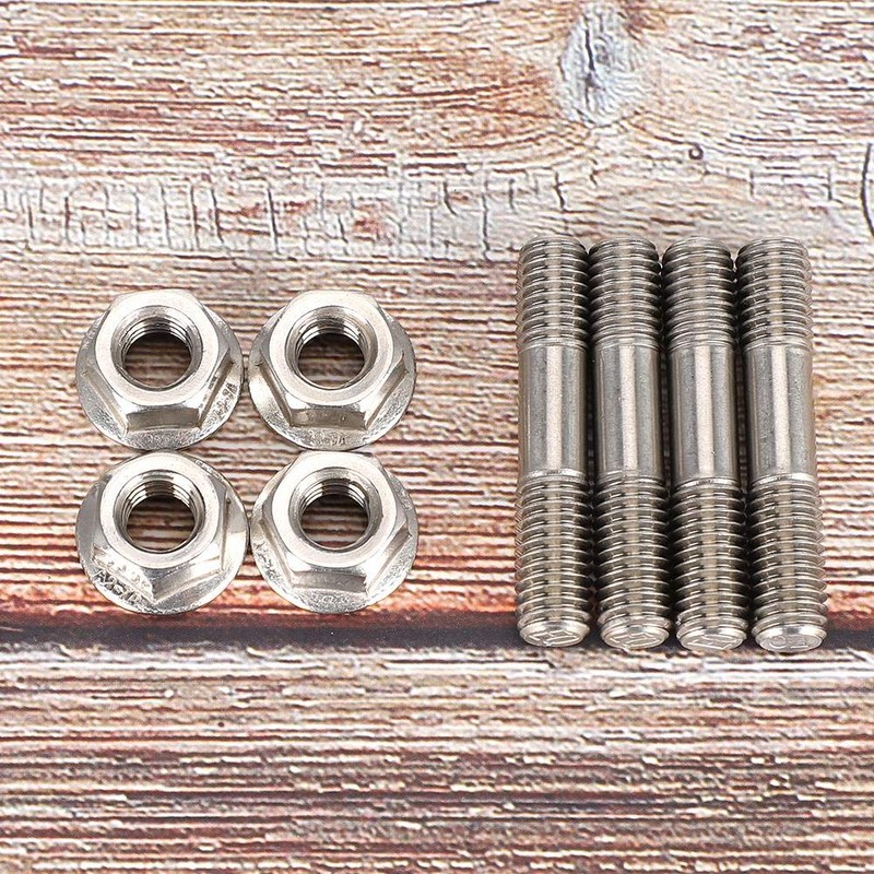 Exhaust Flange Stud And Nut - 4Pcs M8X1.25 Exhaust System