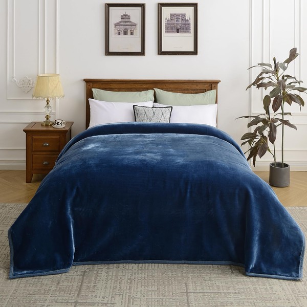 Heavy Faux Mink Blanket - 9LB, Single-Ply, King Size 83