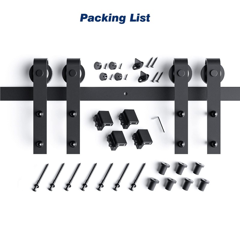 EaseLife 9 FT Double Door Sliding Barn Door Hardware Track