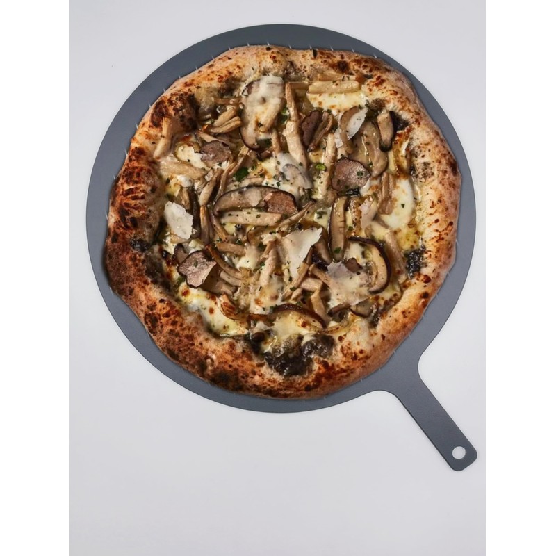 SWEIBIAI Black Pizza Board 20”X16” Round Pizza Cutting Board Pizza
