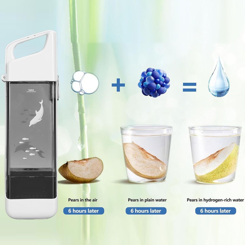 Hydrogen Water Bottle,Portable Hydrogen Water Ionizer Machine,300ML Hydrogen Water Generator,1500-3000ppb,PEM