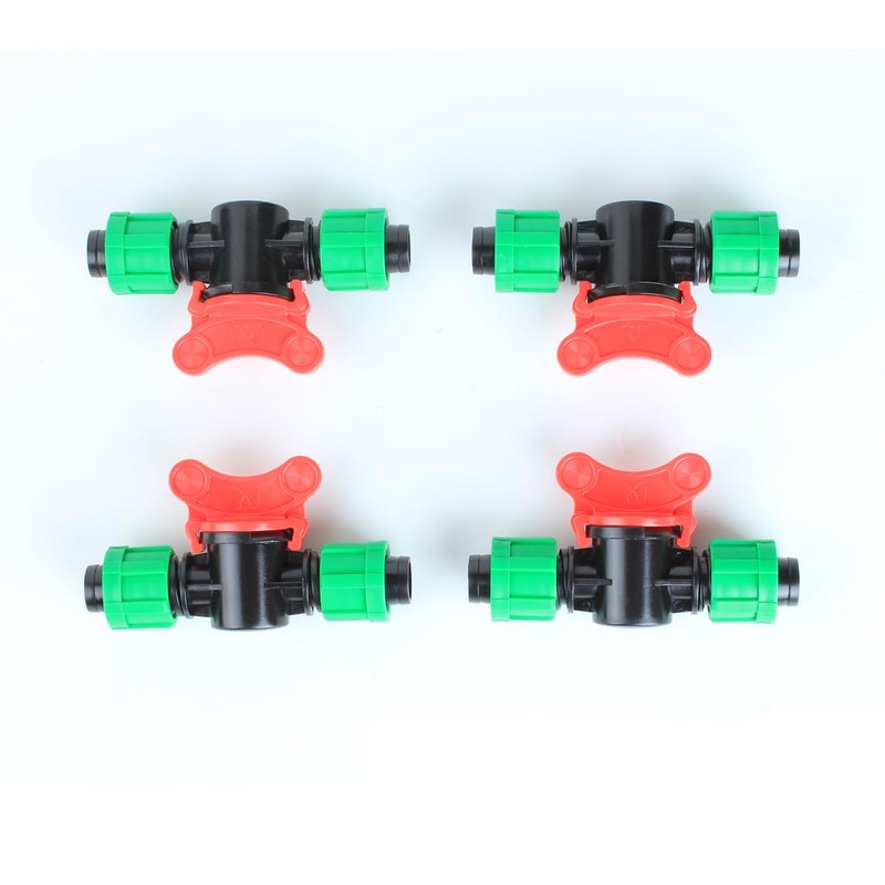 Drip Irrigation Shut Off Valve, In-Line Barbed Switch Valve Locking