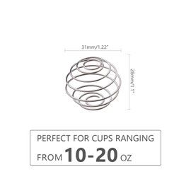 Protein Shaker,4 Pcs Small Shaker Ball Suitable for Protein Shaker bottle,304 Stainless Steel Mixer Whisk (4, 1.3”)