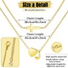 RechicGu 2 Pcs Heart Initial Pendant and Cross Necklace for