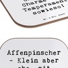 Mr. & Mrs. Panda Bierdeckel Spruch Affenpinscher Charme - Geschenk,
