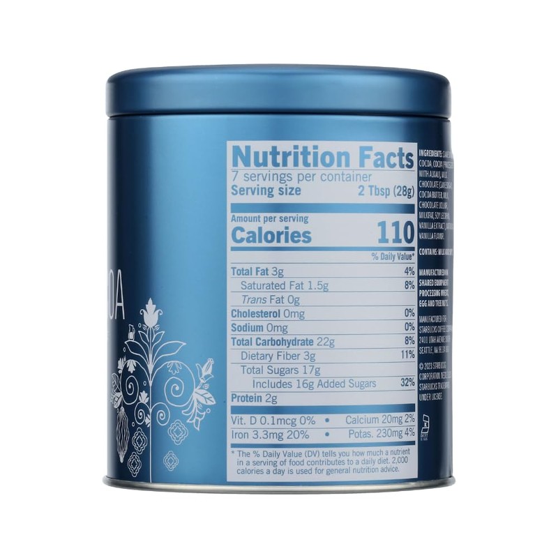 Starbucks Milk Chocolate Cocoa Tin, 7 Ounce (Pack of 3)