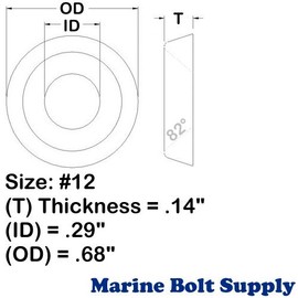 #12 Stainless Steel Countersunk Finishing Cup Washers (Pack of 100pcs) - Marine Bolt Supply