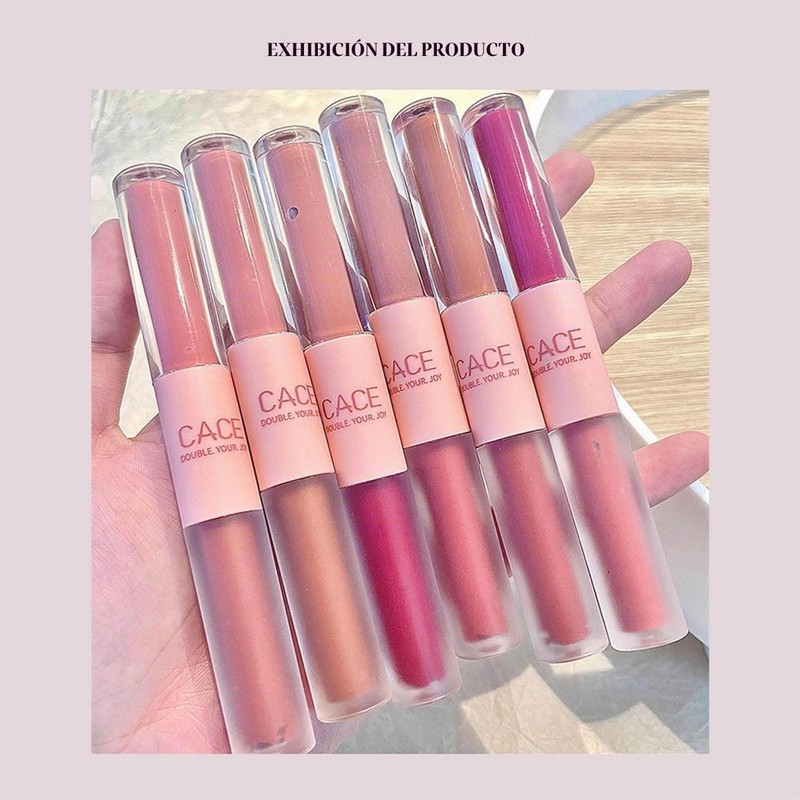 Tinte Labial Líquido de Alto Brillo Efecto Espejo y Fácil